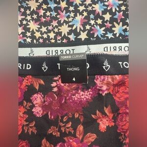 Torrid Panties Size 4 NWT, Boyshorts and Thong-Set of 2